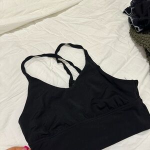 Cross back sports bra